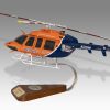 Bell 407 Medevac Hall Critical Care Transport Wood Replica Scale Custom Helicopter Model