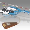 Bell 407 Mercy Air Care Wood Replica Scale Custom Helicopter Model