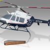 Bell 407 Mercy Air Methods Wood Replica Scale Custom Helicopter Model