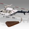 Bell 407 RLC State of Utah Transparent Wood Replica Scale Helicopter Model