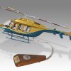 Bell 407 407GXi Transparent Interior Version Wood Replica Scale Transparent Custom Helicopter Model