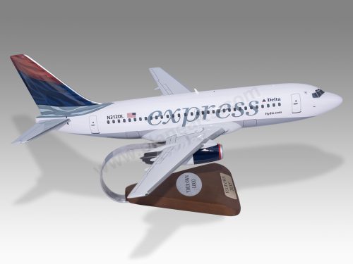 Boeing 737-200 Delta Express Wood Resin Replica Scale Custom Model Aircraft