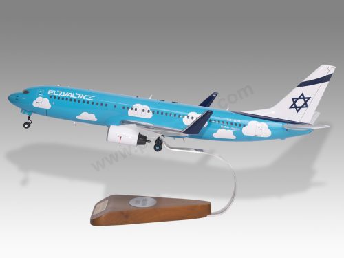 Boeing 737-800 El Al Israel Airlines Wood Replica Scale Custom Model Aircraft