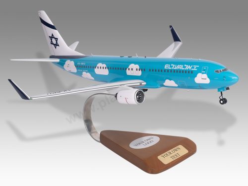 Boeing 737-800 El Al Israel Airlines Wood Replica Scale Custom Model Aircraft