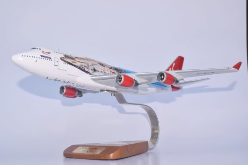 Boeing 747-400 Virgin Atlantic Star Wars Wood Replica Scale Custom Model Aircraft