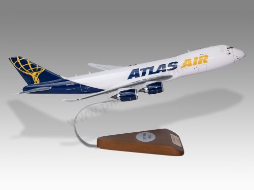 Boeing 747-8F Atlas Wood Resin Replica Scale Custom Model