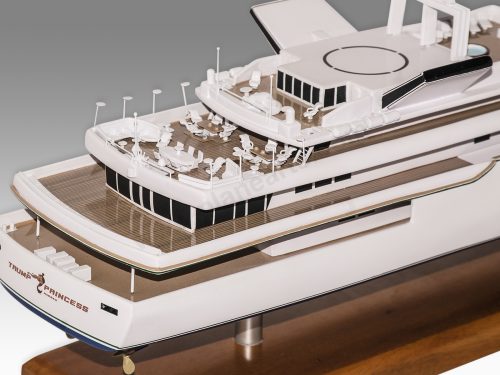 Donald J Trump Yacht Wood Resin Replica Scale Custom Model Boat