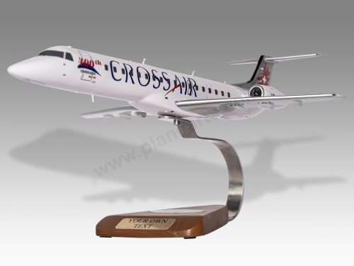 Embraer RJ145 Crossair 400th Wood Replica Scale Custom Model Aircraft