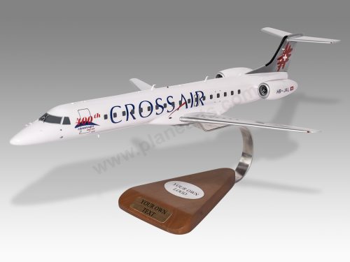 Embraer RJ145 Crossair 400th Wood Replica Scale Custom Model Aircraft