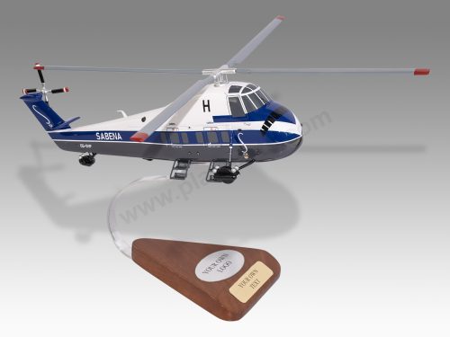 Sikorsky S-58 Sabena Wood Resin Replica Scale Custom Helicopter Model