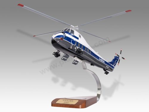 Sikorsky S-58 Sabena Wood Resin Replica Scale Custom Helicopter Model