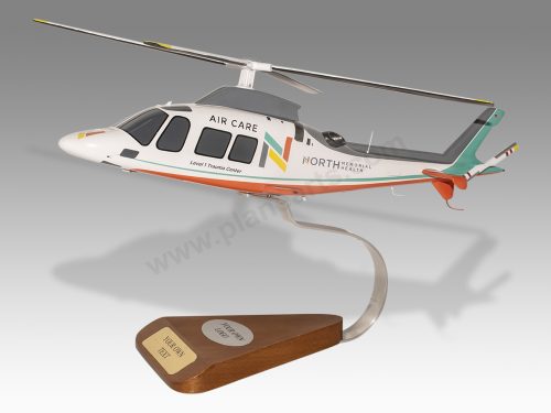 Agusta 109 North Memorial Air Care Wood Handcrafted Replica Display Model