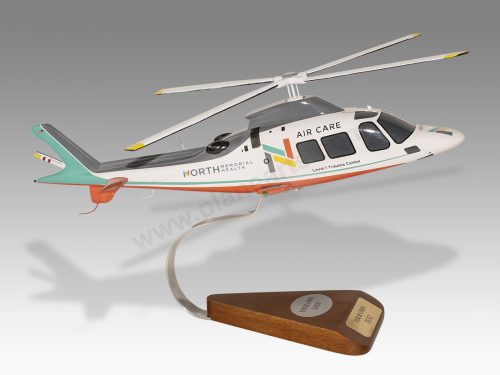 Agusta 109 North Memorial Air Care Wood Handcrafted Replica Display Model