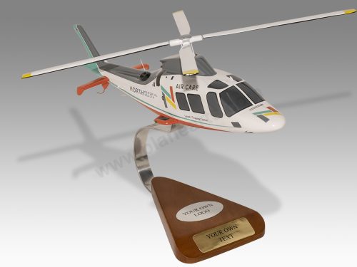 Agusta 109 North Memorial Air Care Wood Handcrafted Replica Display Model