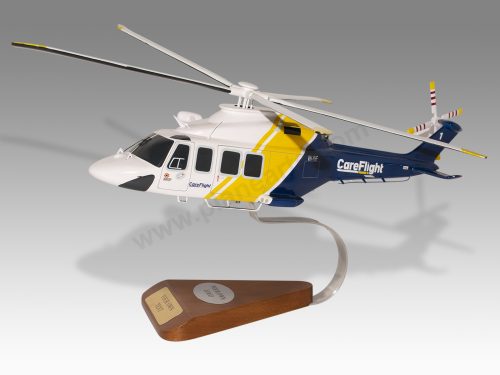 AgustaWestland AW139 CareFlight Wood Handcrafted Replica Display Model