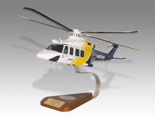 AgustaWestland AW139 CareFlight Wood Handcrafted Replica Display Model