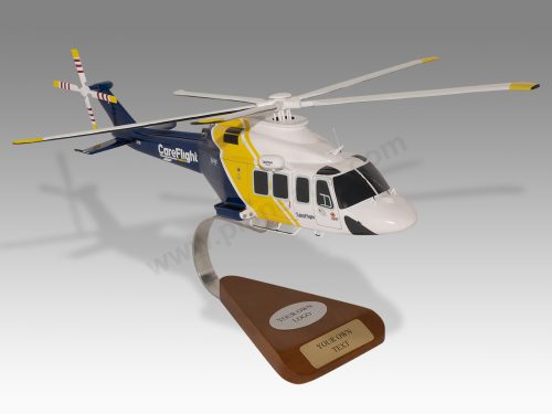 AgustaWestland AW139 CareFlight Wood Handcrafted Replica Display Model