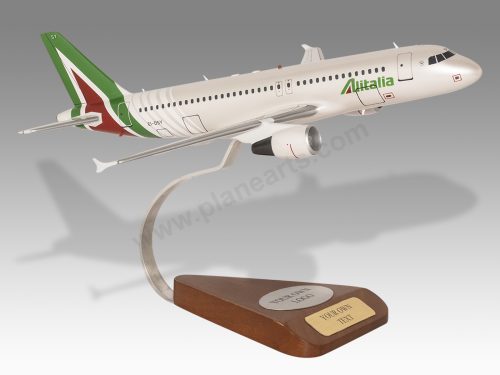 Airbus A320 Alitalia Wood Handcrafted Replica Display Model