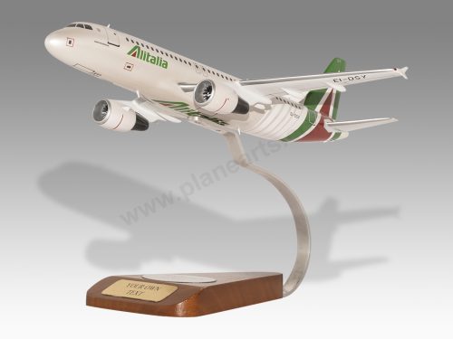 Airbus A320 Alitalia Wood Handcrafted Replica Display Model