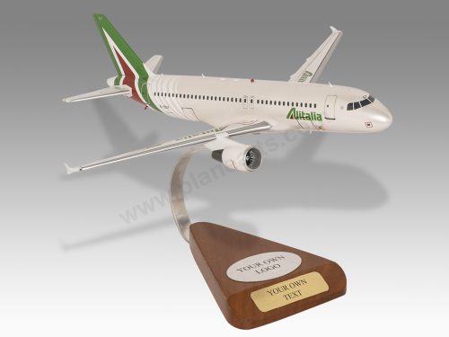 Airbus A320 Alitalia Wood Handcrafted Replica Display Model