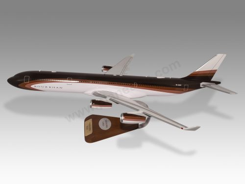 Airbus A340-300 Bourkhan Wood Handcrafted Replica Display Model