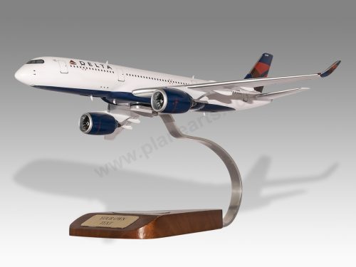 Airbus A350 Delta Wood Replica Scale Custom Model Aircraft