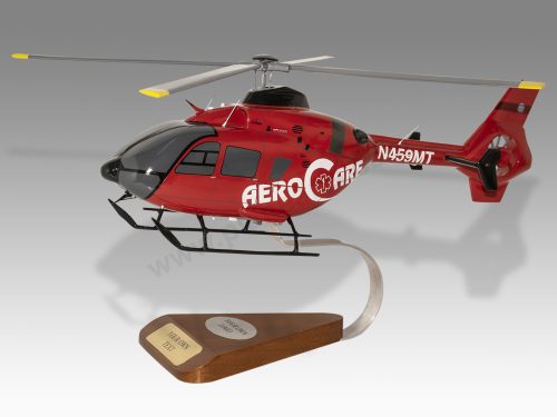 Airbus Eurocopter EC135 H135 AeroCare Wood Handcrafted Replica Display Model