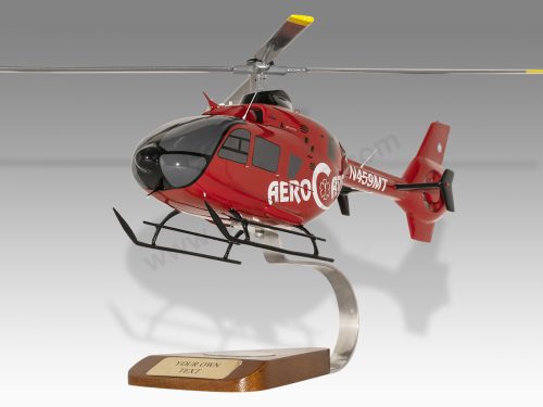 Airbus Eurocopter EC135 H135 AeroCare Wood Handcrafted Replica Display Model