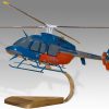 Bell 407 LifeStar Wood Handcrafted Replica Display Model