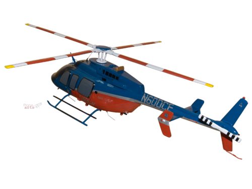 Bell 407 LifeStar Wood Handcrafted Replica Display Model