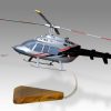 Bell 407 Wood Handcrafted Replica Display Model