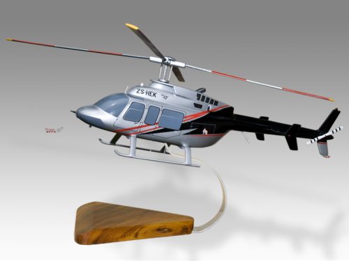 Bell 407 Wood Handcrafted Replica Display Model