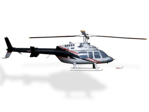 Bell 407 Wood Handcrafted Replica Display Model