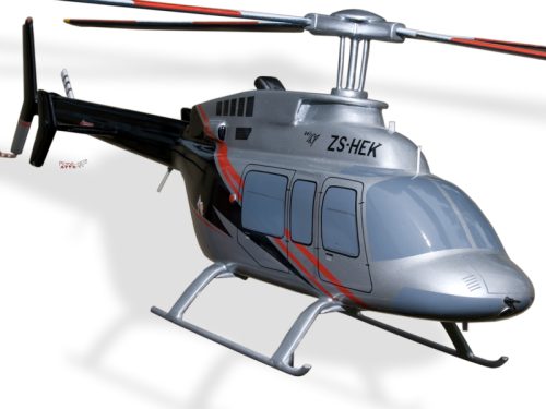 Bell 407 Wood Handcrafted Replica Display Model