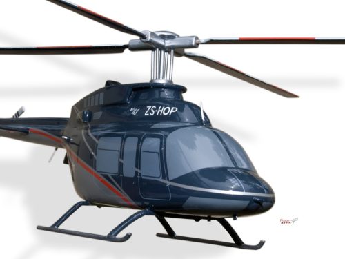 Bell 407 ZS-HOP Replica Scale Custom Helicopter Model