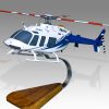 Bell 407 ZS-MCC Wood Replica Scale Custom Helicopter Model