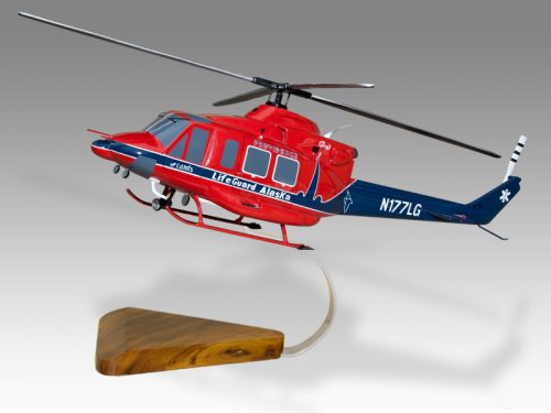 Bell 412 Alaska Lifeguard Wood Handcrafted Replica Display Model