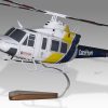 Bell 412 CareFlight Wood Handcrafted Replica Display Model