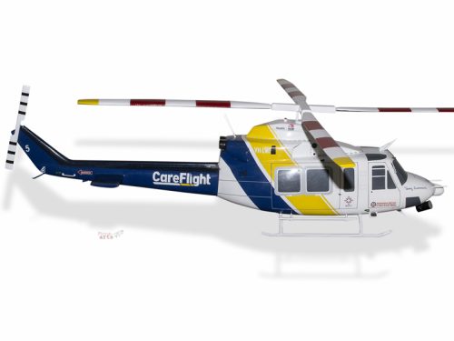 Bell 412 CareFlight Wood Handcrafted Replica Display Model