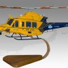 Bell 412 CareFlight Wood Handcrafted Replica Display Model