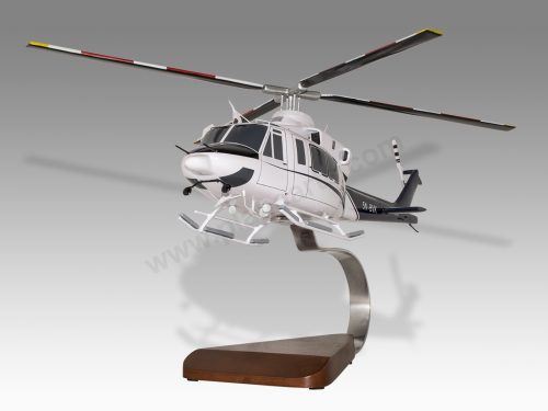 Bell 412 EP Caverton Wood Handcrafted Replica Display Model