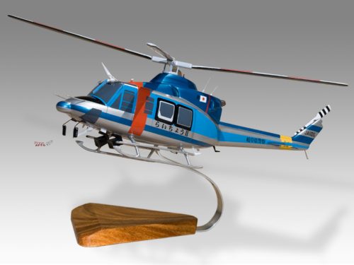 Bell 412 EP Gifu Police Wood Handcrafted Replica Display Model