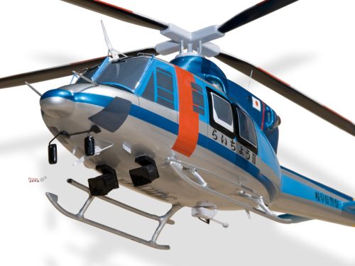 Bell 412 EP Gifu Police Wood Handcrafted Replica Display Model