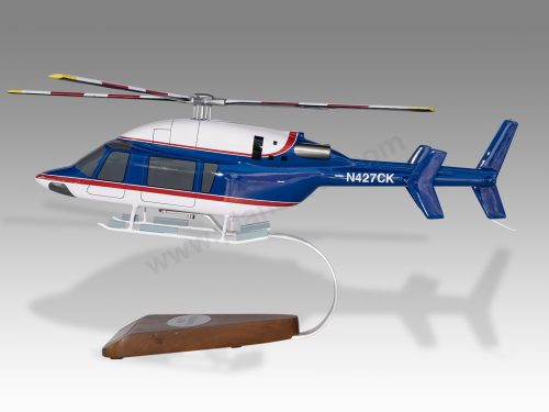 Bell 427 Chevron Wood Handcrafted Replica Display Model