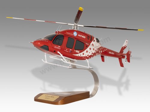 Bell 429 Air Zermatt Wood Handcrafted Replica Display Model