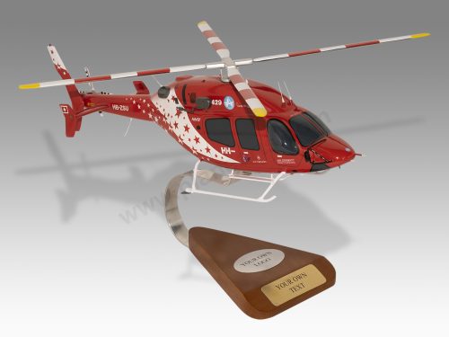 Bell 429 Air Zermatt Wood Handcrafted Replica Display Model