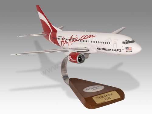 Boeing 737-300 Air Asia Wood Handcrafted Replica Display Model