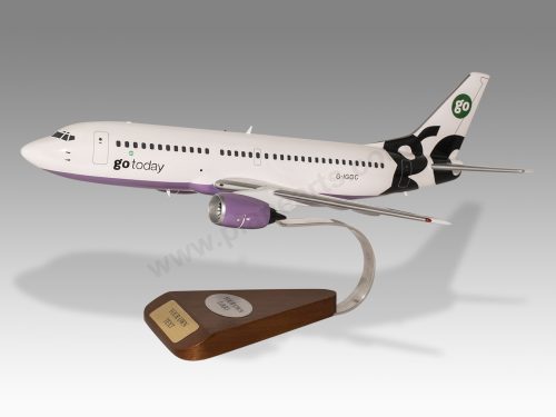 Boeing 737-300 Go Airlines Wood Handcrafted Replica Display Model