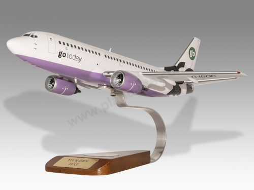 Boeing 737-300 Go Airlines Wood Handcrafted Replica Display Model