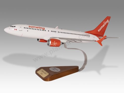 Boeing 737-8 MAX Sunwing Wood Handcrafted Replica Display Model